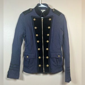 Denim & Supply Ralph Lauren Navy Terry Military Cadet Jacket Size Medium